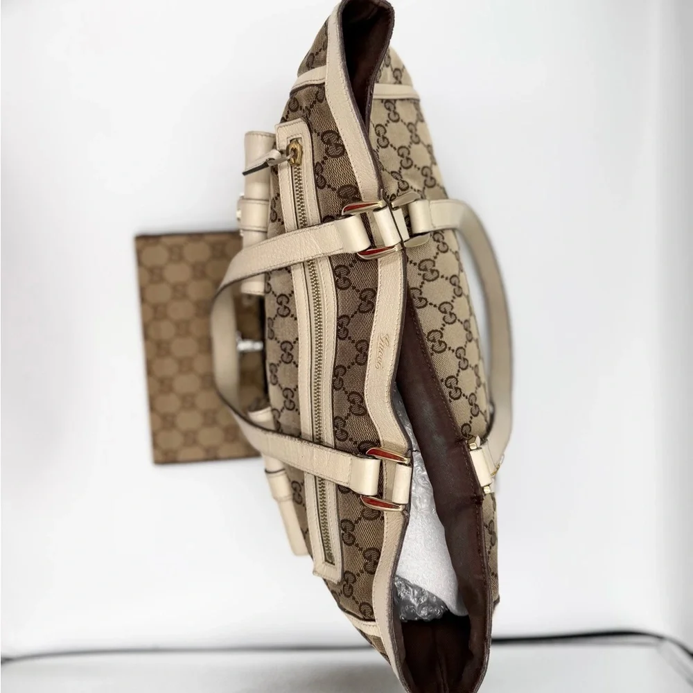 Gucci Beige and Brown Monogram Shoulder Bag And Wallet (Pelove) - Picture 13 of 15